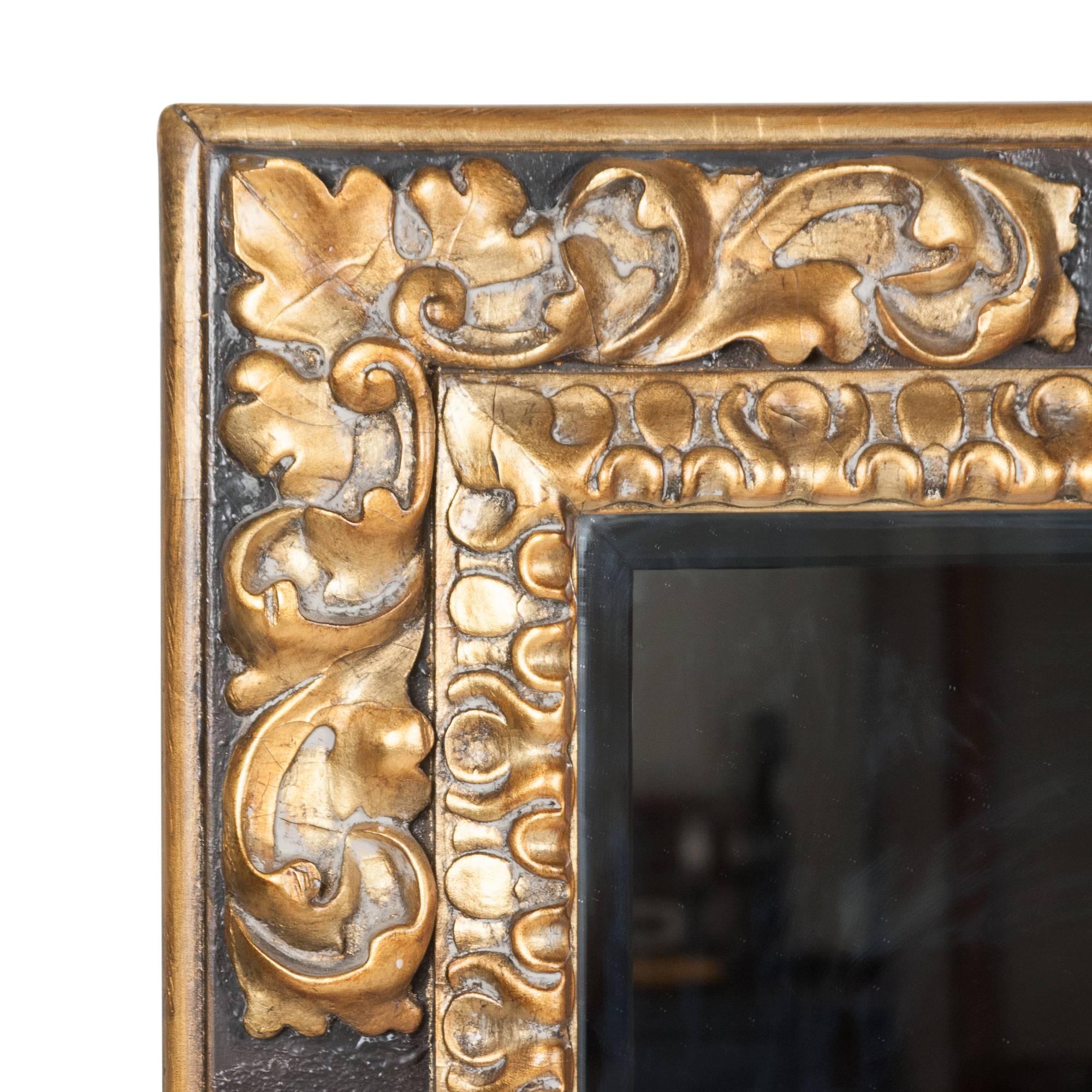 American Carved Gilded Frame Mirror For Sale