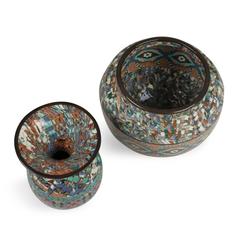 Two Mosaic Vases by Gerbino