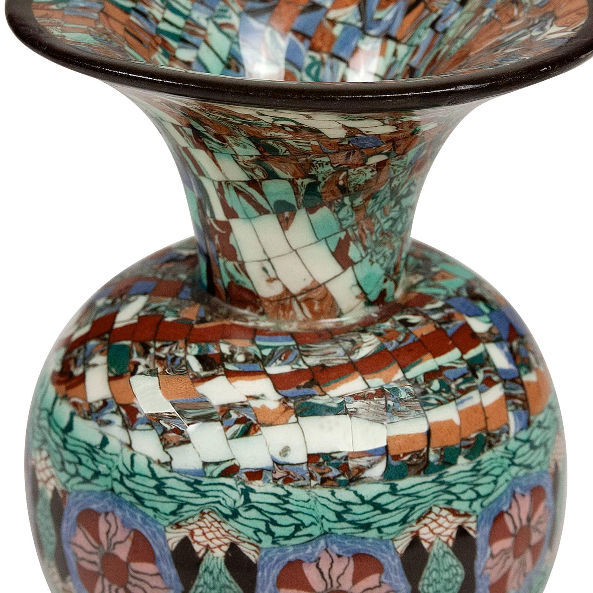 Two Mosaic Vases by Gerbino In Excellent Condition For Sale In Brooklyn, NY