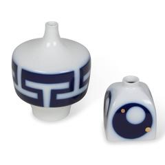 Two KPM Porcelain Vases, German, 1950s