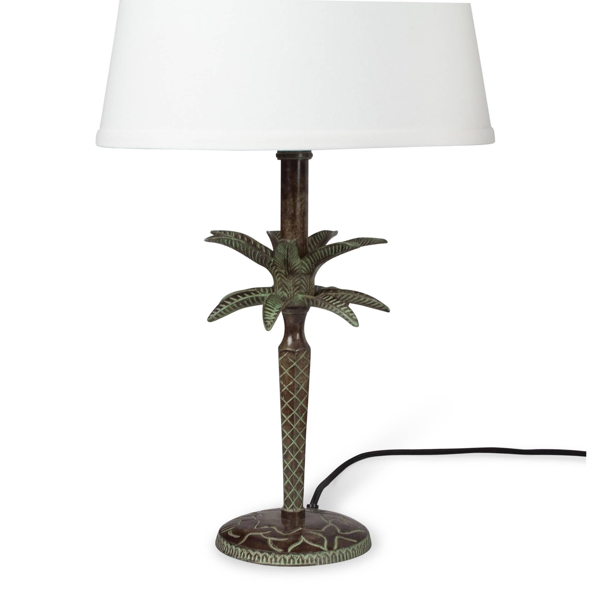 Pair of Bronze Palm Table Lamps, French, 1990s 2
