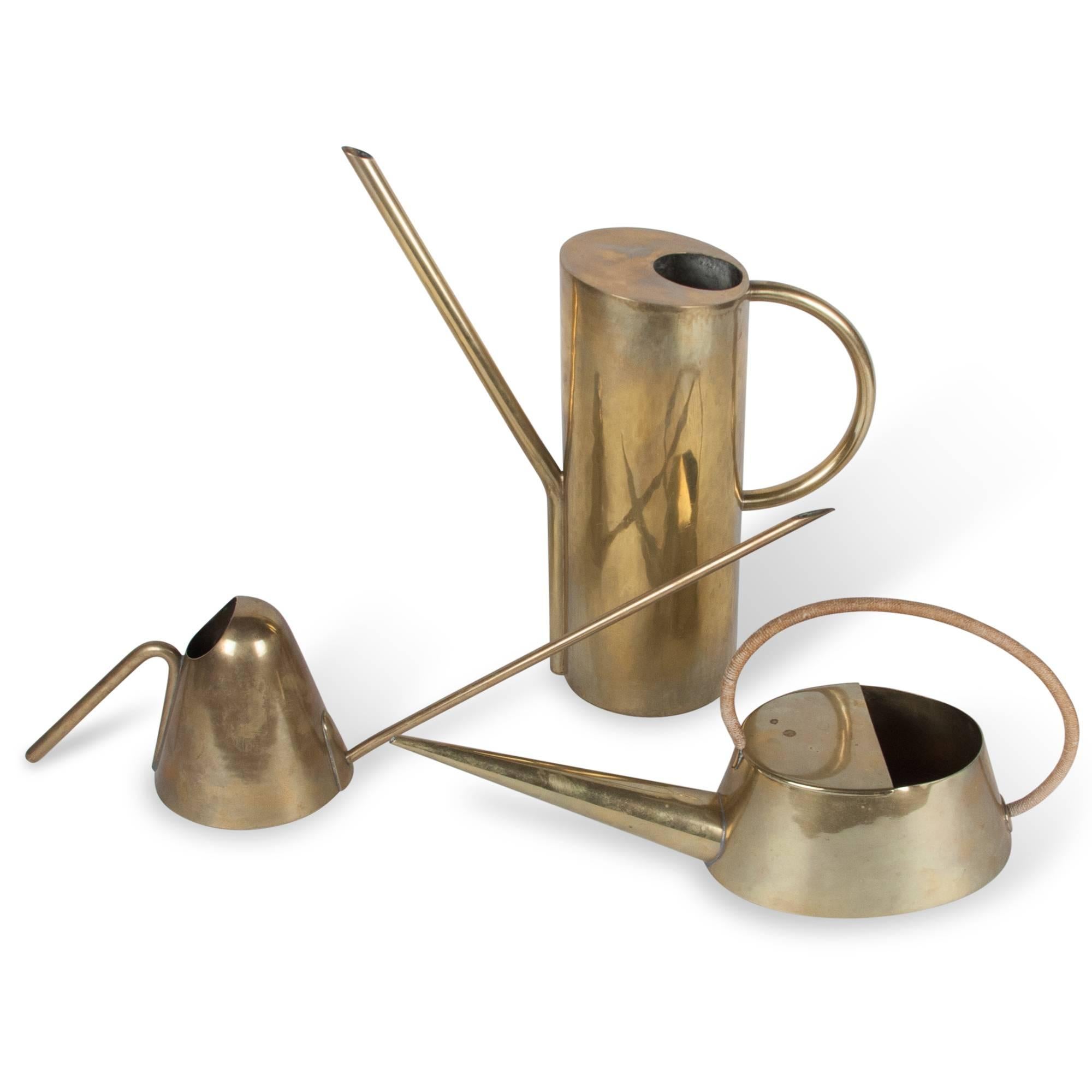 Mid-Century Modern Three Brass Watering Cans by Carl Auböck