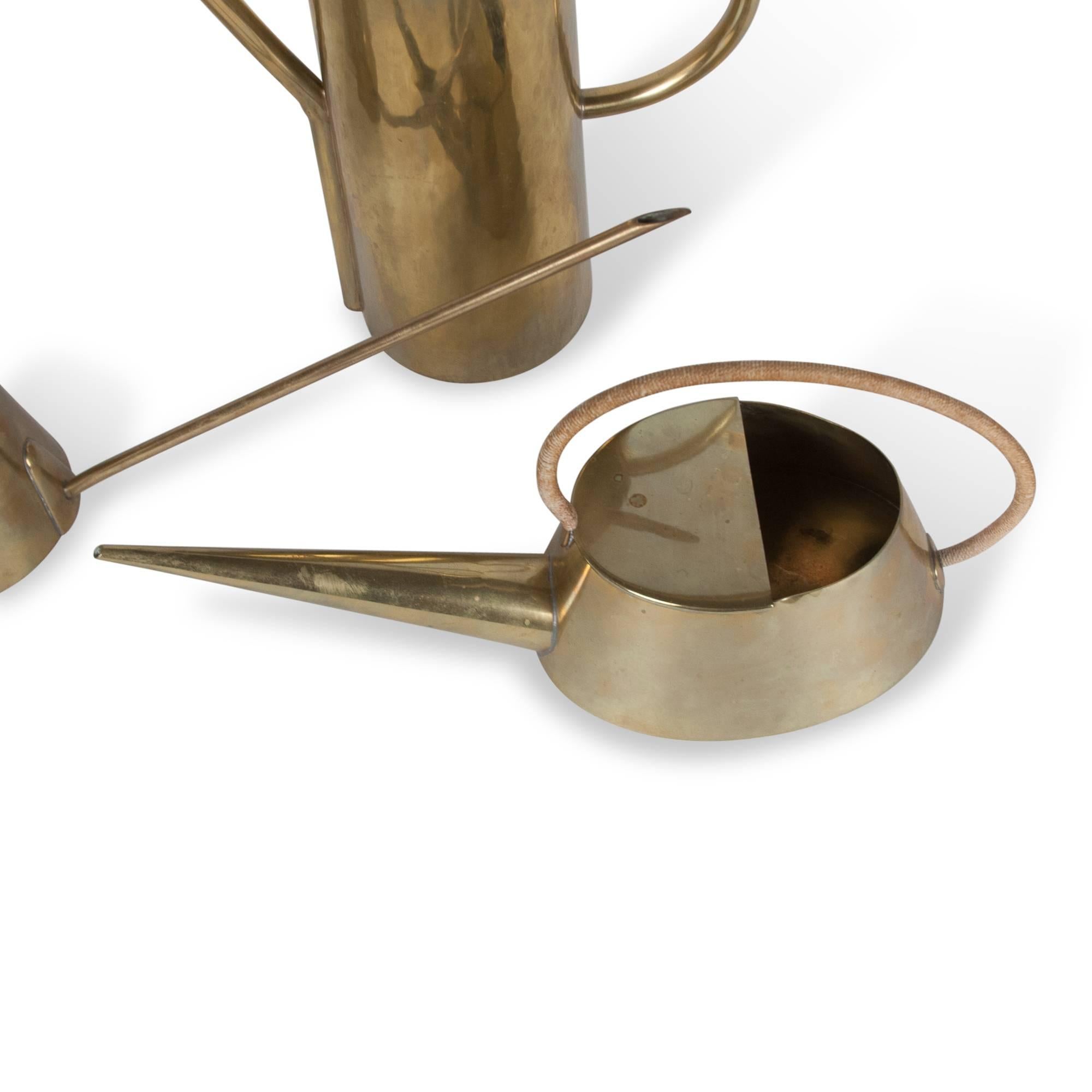Austrian Three Brass Watering Cans by Carl Auböck