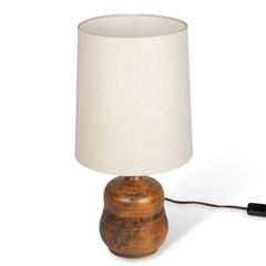 Mottled Red Glazed Ceramic Lamp by Jacques Blin