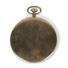 Polished Solid Bronze Pocket Watch Paperweight by Carl Aubock