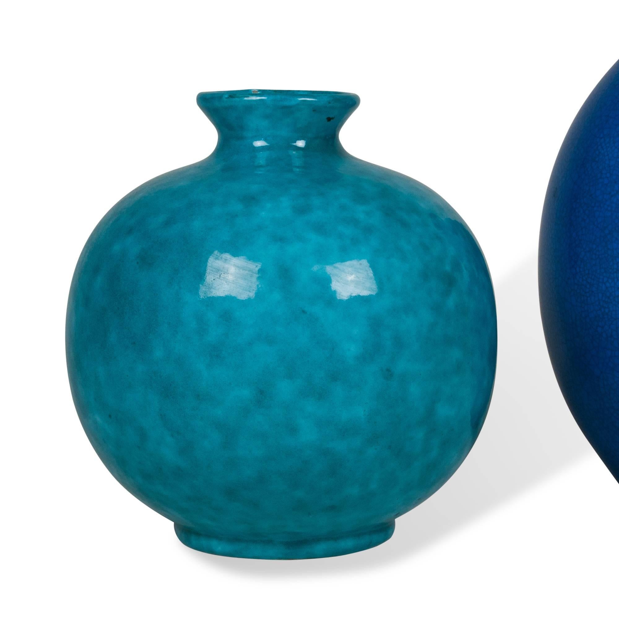 Mid-20th Century Two Continental Ceramic Vases, 1930s For Sale