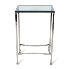 Stainless Side Table with Paw Feet by Philippe Starck