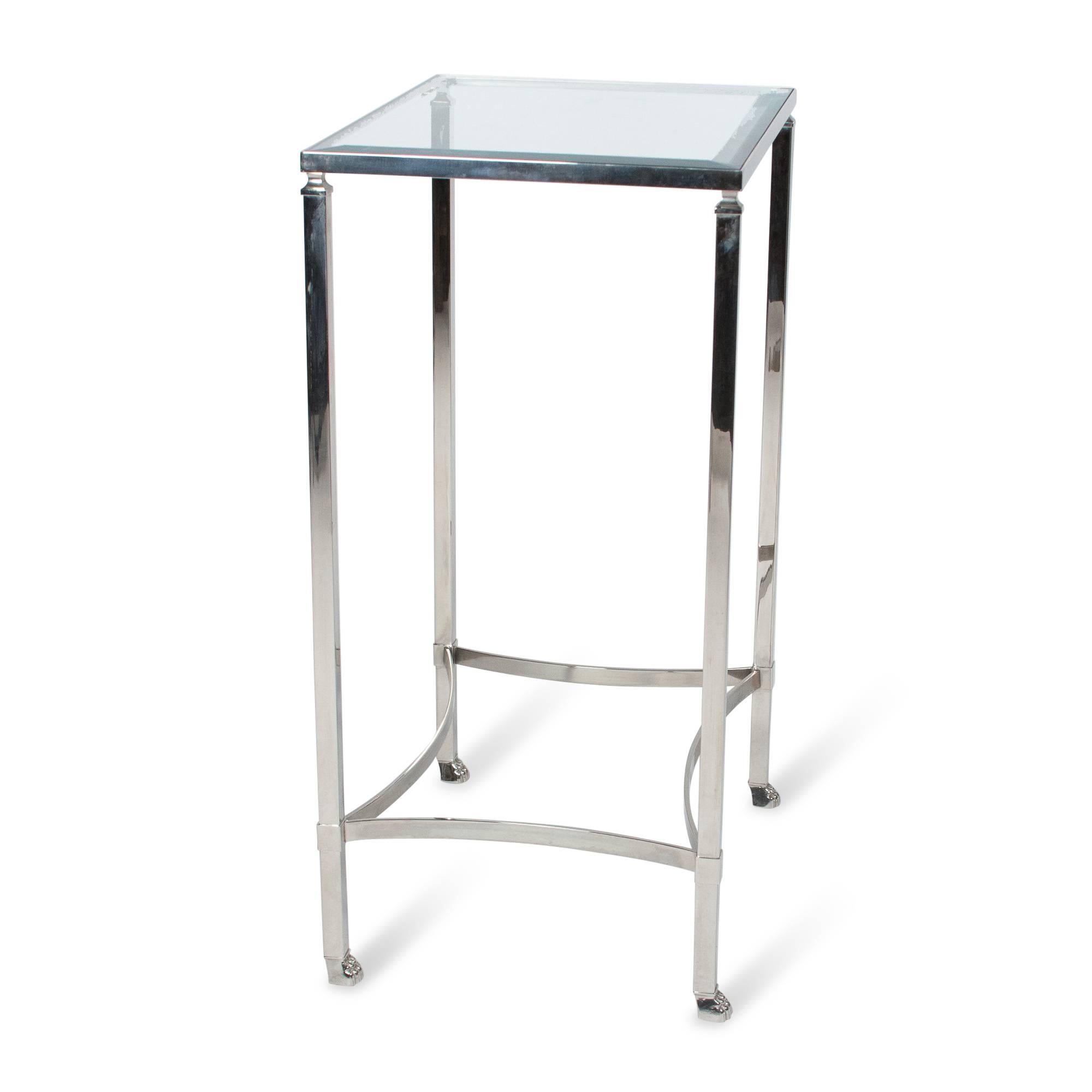 Stainless Side Table with Paw Feet by Philippe Starck In Excellent Condition For Sale In Brooklyn, NY