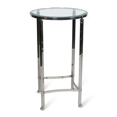 Stainless Side Table with Paw Feet by Philippe Starck