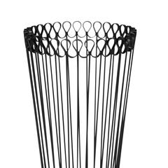 Scalloped Rim Iron Wastebasket, Austrian, 1950s