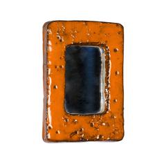 Ceramic Frame Mirror by R. van de Capelle