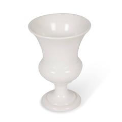 White Ceramic Urn Form Vase by Pol Chambost