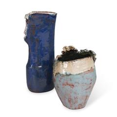 Two Handbuilt Ceramic Vases by Juliette Derel