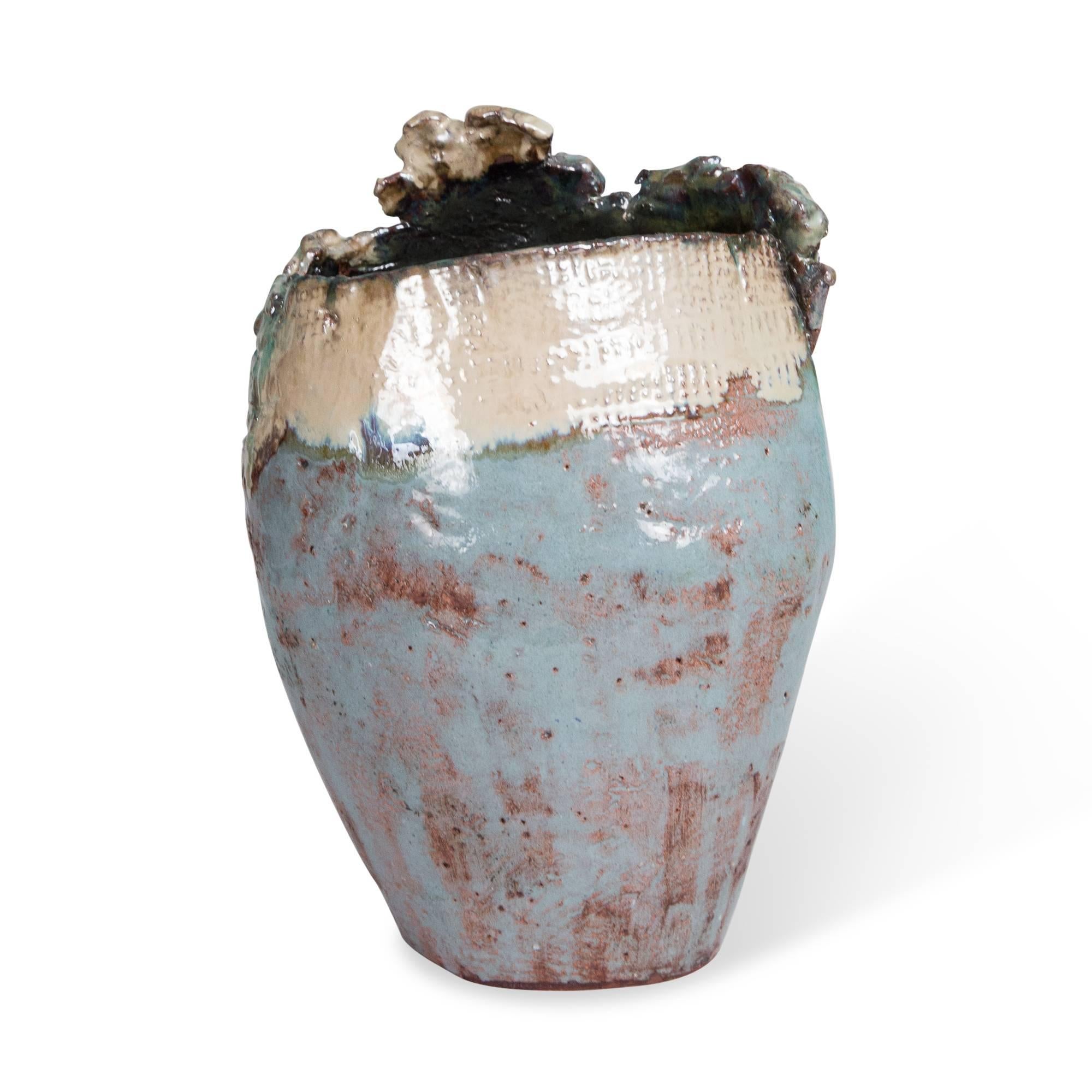 Two Handbuilt Ceramic Vases by Juliette Derel For Sale 2