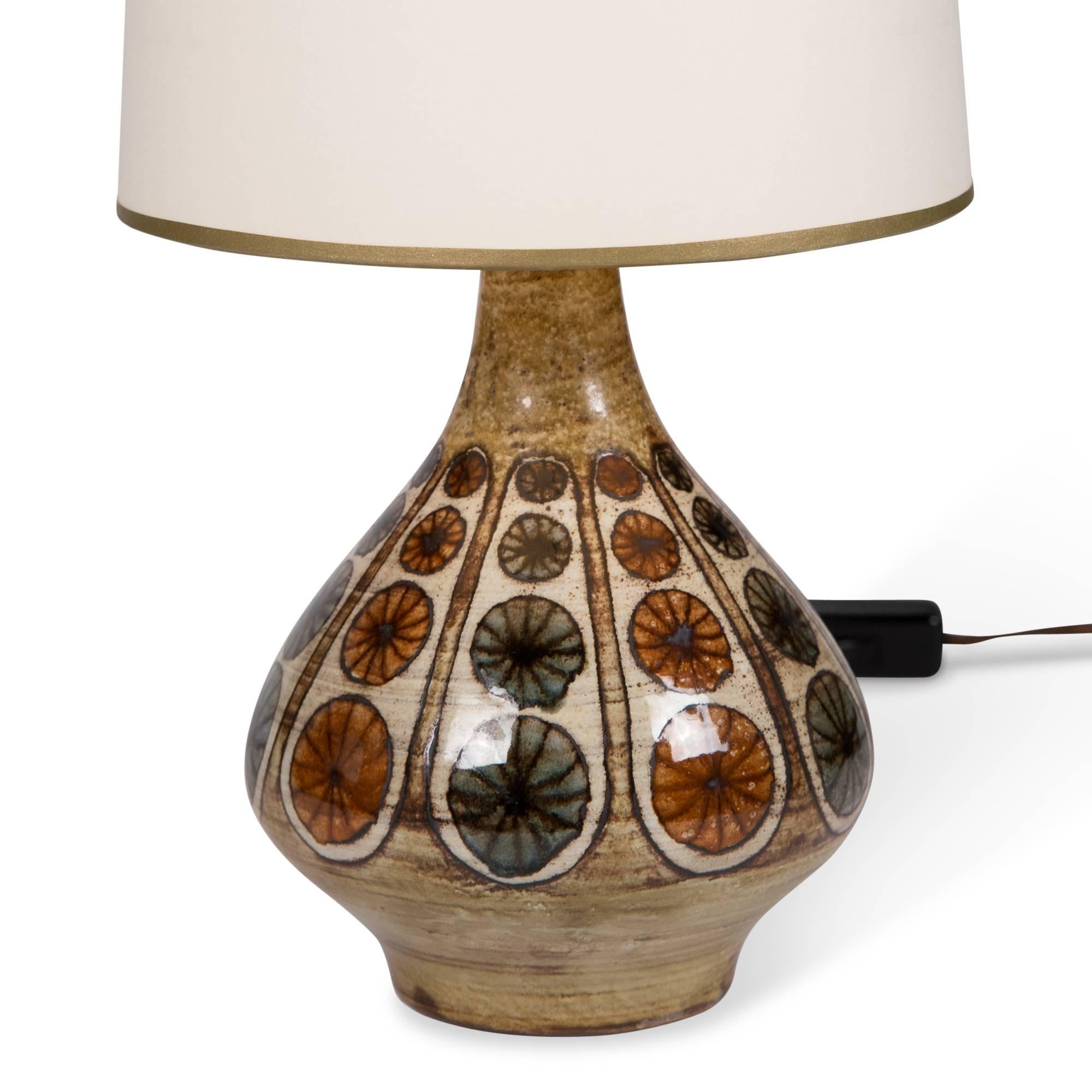 Ceramic Table Lamp by Jean Malarmey, French, 1960s In Excellent Condition For Sale In Brooklyn, NY