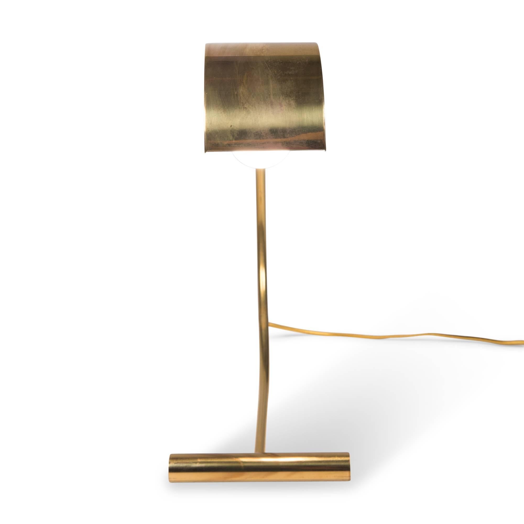 Polished Brass Desk Lamp, American, 1960s For Sale 1