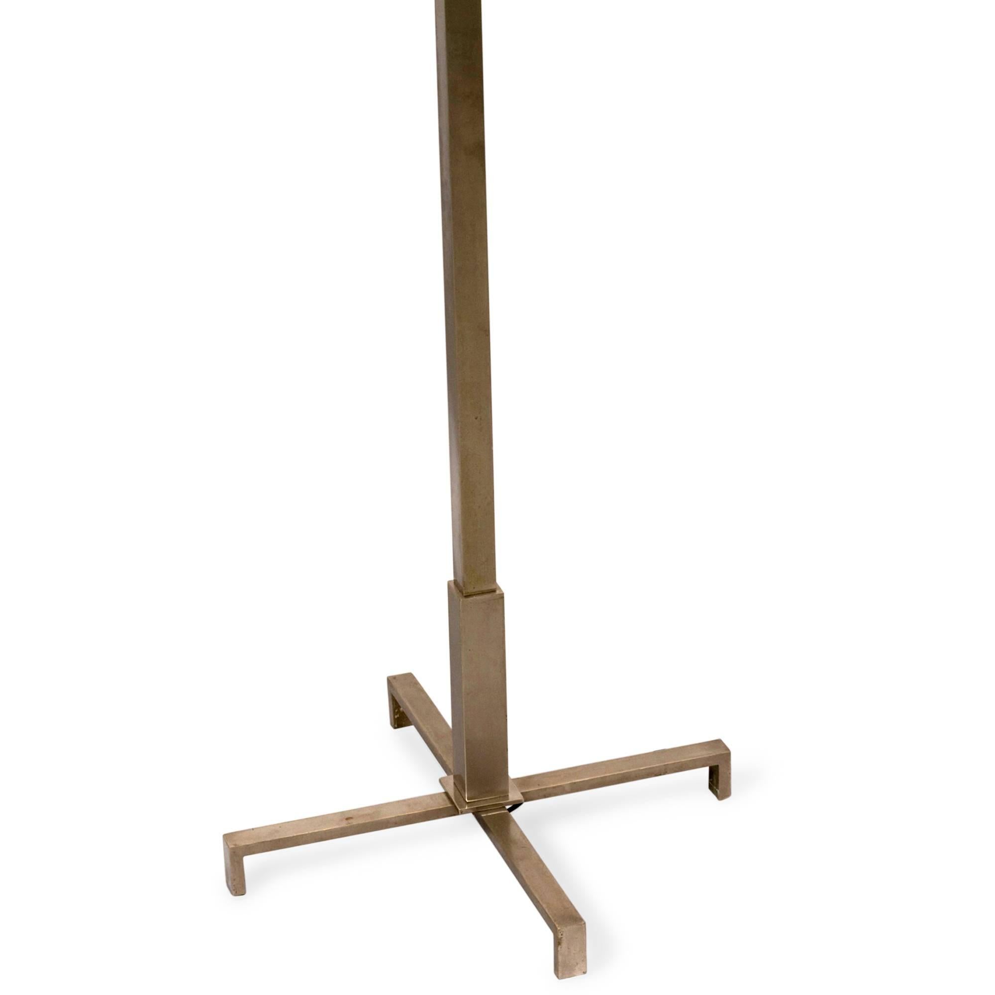 Cruciform Steel Floor Lamp, French, circa 1970 In Excellent Condition For Sale In Brooklyn, NY