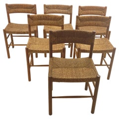 Chairs by Charlotte Perriand Dordogne Model Robert Santou France Set of 6