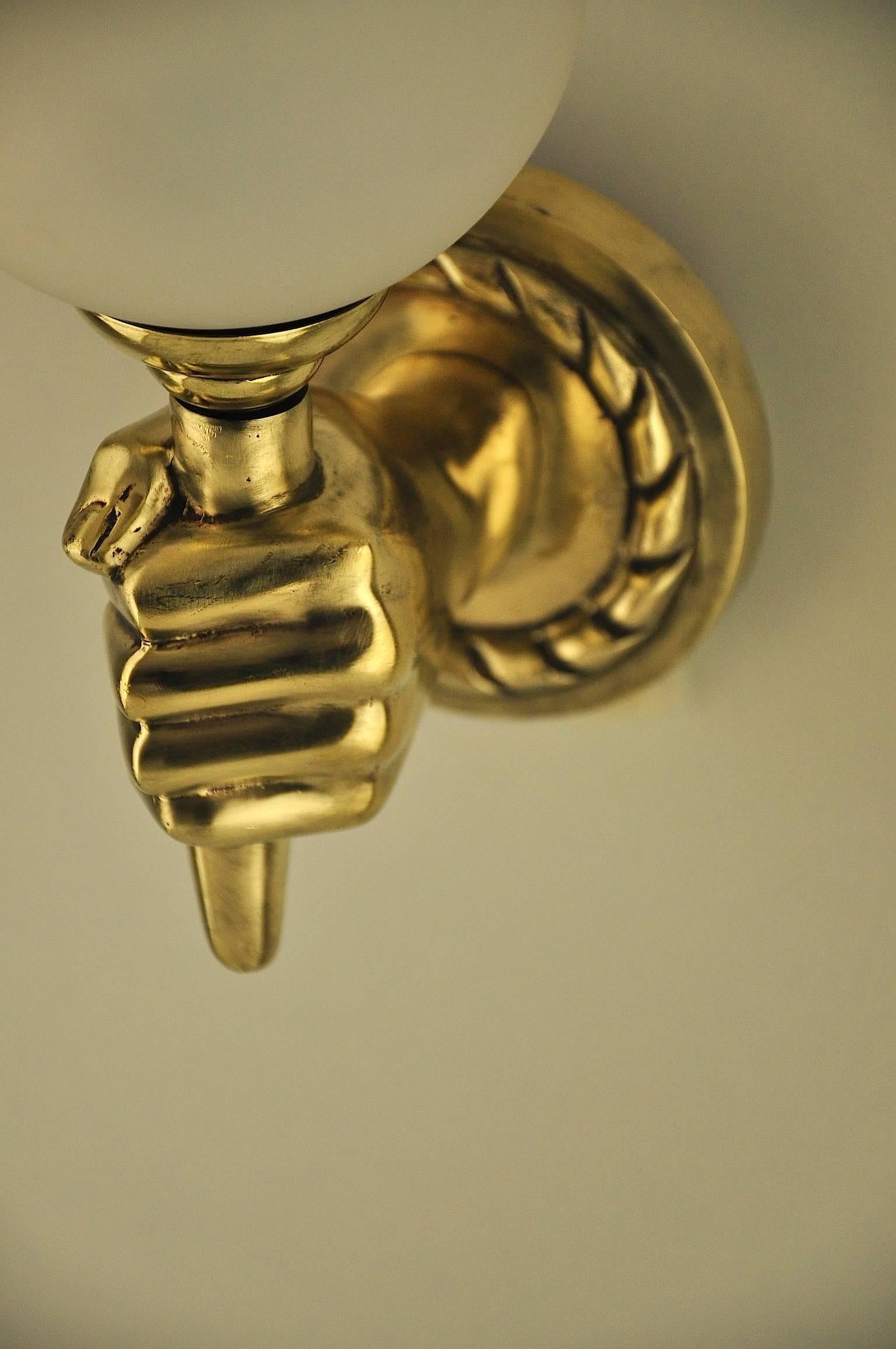 Brass Maison Jansen Bronze Sconce