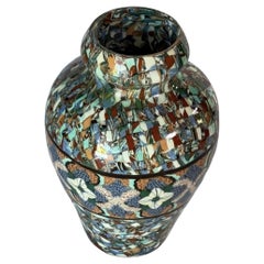 Jean Gerbino Mosaic Ceramic Vase – France, Mid-20th Century – Glazed Earthenware