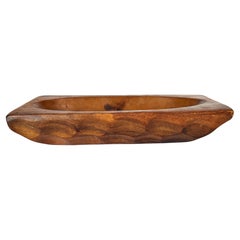 Brutalist Carved Wood vide poche– In the Style of Alexandre Noll France 1950