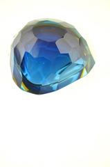 Murano Faceted Glass 1950 Italian Diamond Shaped Large Ashtray by Flavio Poli