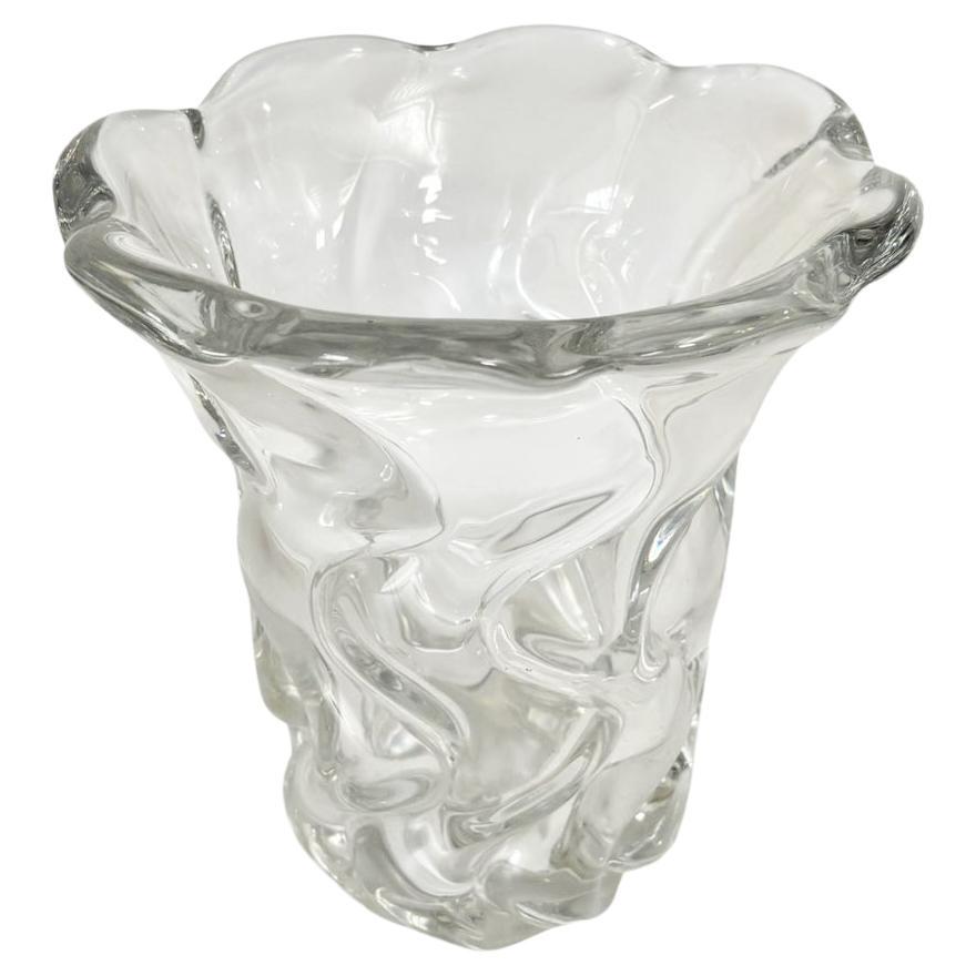 Crystal glass vase, France, 1970