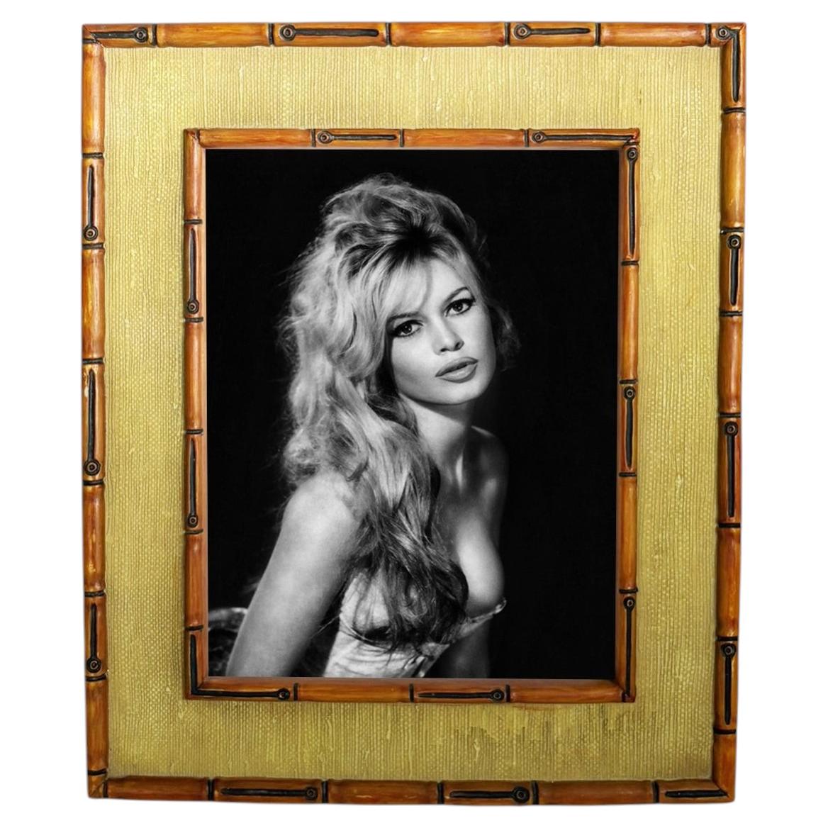 Fabric and Wooden Photo Frame, France, 1940s For Sale