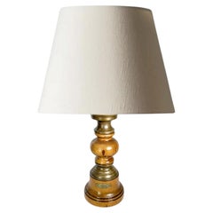 Rustic Wooden Table Lamp, France, 1960s