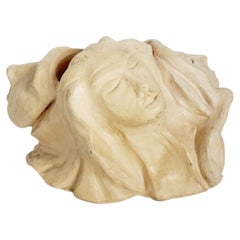Raw Clay Sculpture with Faces, France, 1980s