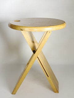 Roger Tallon Wooden Stool, France, 1970