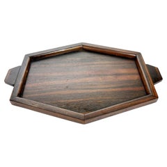 Plateau en bois Art déco, France, années 1940
