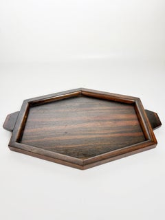 Art Deco Wooden Tray, France, 1940s