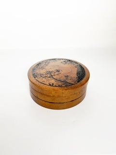 Round Wooden Box, France, 1950s