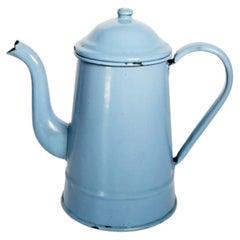Enameled Iron Coffee Pot, France, 1960s