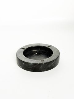 Black Marble Ashtray, France, 1970s