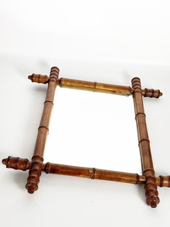 Vintage Wooden Mirror, France, 1930s