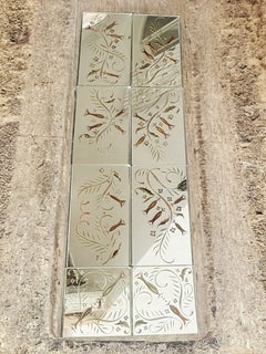 Art Deco Mirror in 8 Separate Pieces for Installation, France, 1940s
