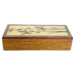 Rectangular Wooden Box with Marquetry Decoration, France