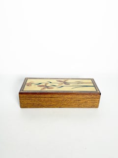 Rectangular Wooden Box with Marquetry Decoration, France