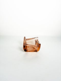 Red Glass Ashtray, France, 1960s