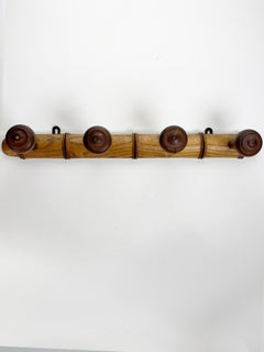 Wooden Coat Rack, France, 1960