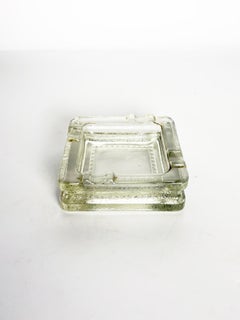 Glass Block Ashtray in the Style of Le Corbusier, France, 1930s