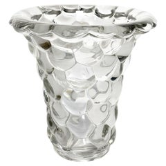Glasvase mit Blasenverzierung, Frankreich, 1980er Jahre