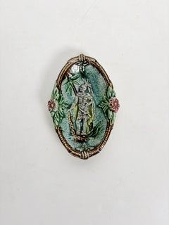Pequeño cuenco de mayólica, Francia, siglo XIX
