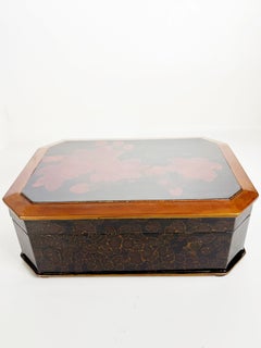 Large Brown and Black Lacquered Box, France, 1970s