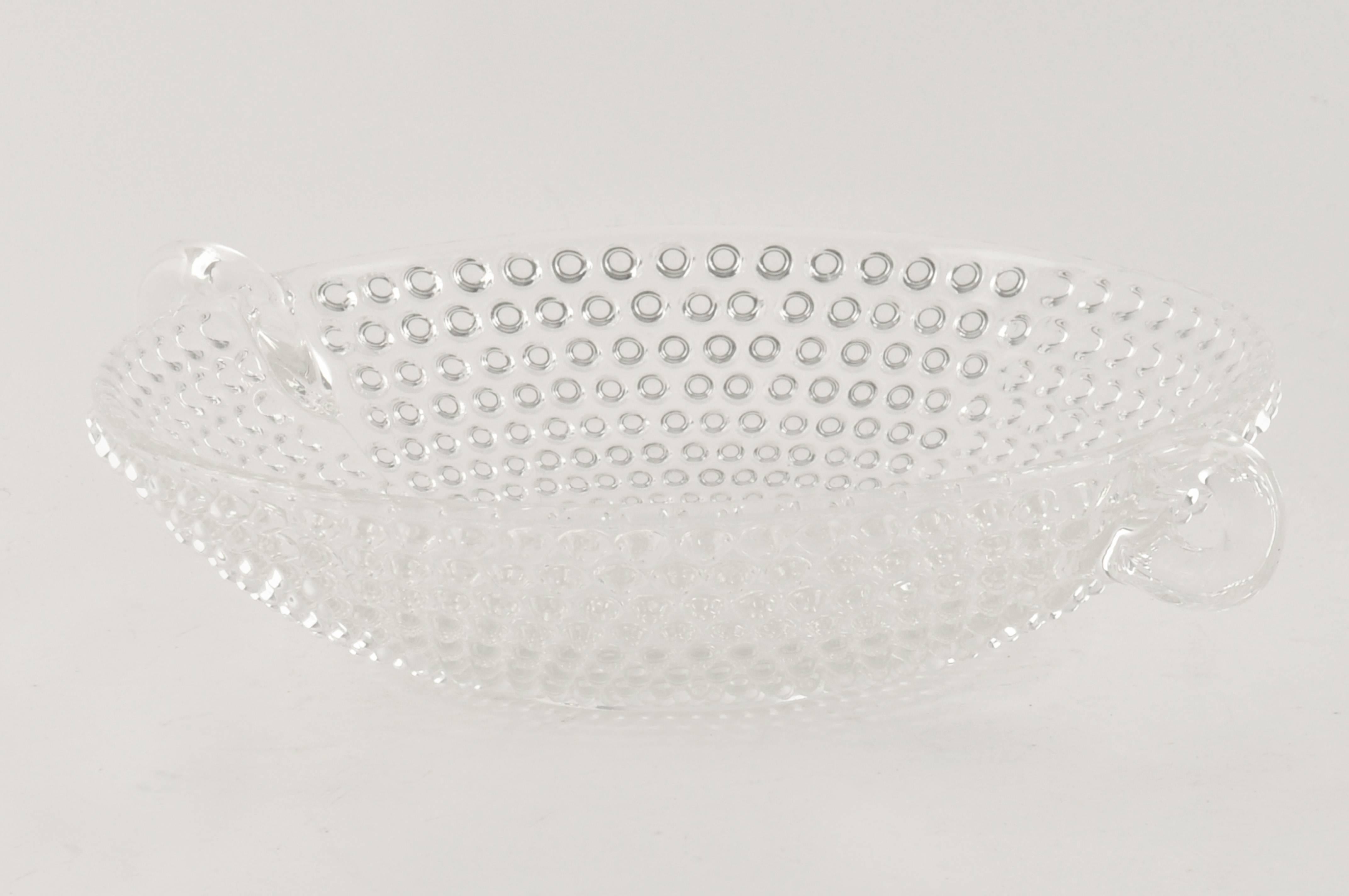 coupe ou centre de table en verre italien de 1950, moderne du milieu du siècle, dans la tradition du grand fabricant italien comme Venini.