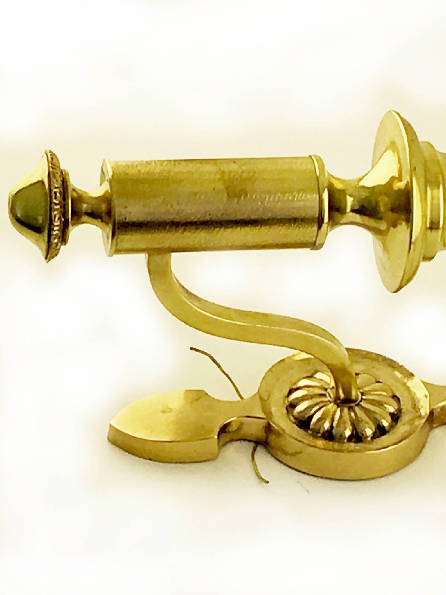 Brass Pair of 1940-1950 Neoclassical Sconces For Sale