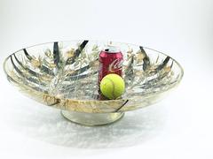 Decorative Plexiglass Bowl or Basket with Wheat Inclusions