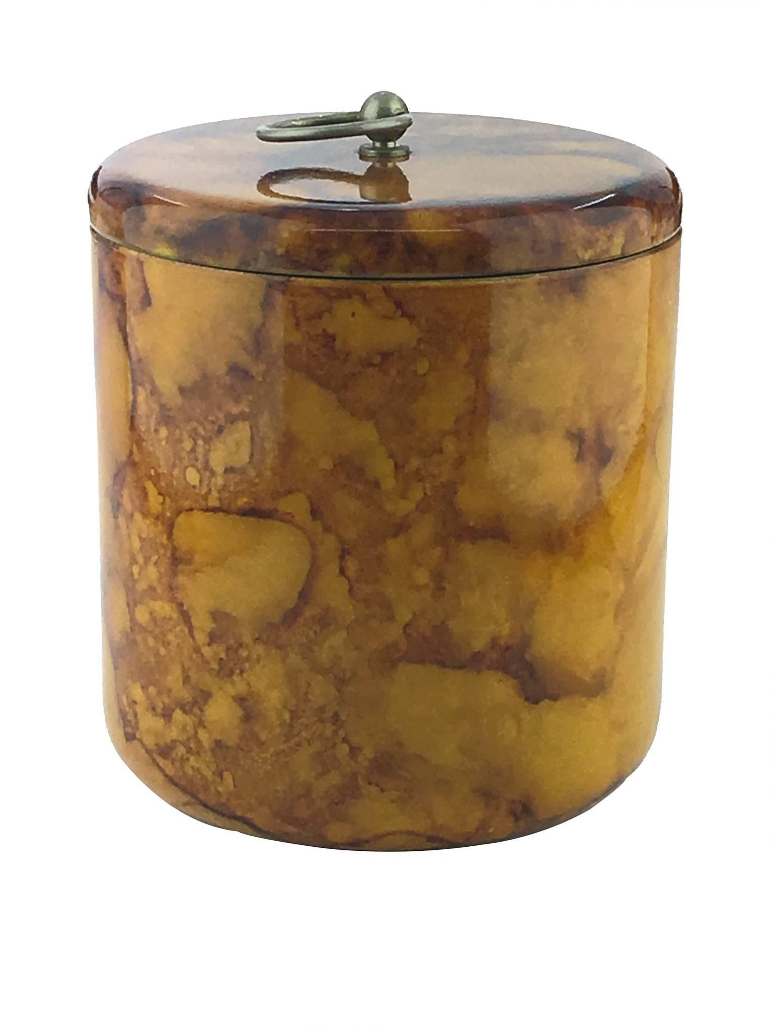 Brass Ice Bucket in the Manner of Aldo Tura